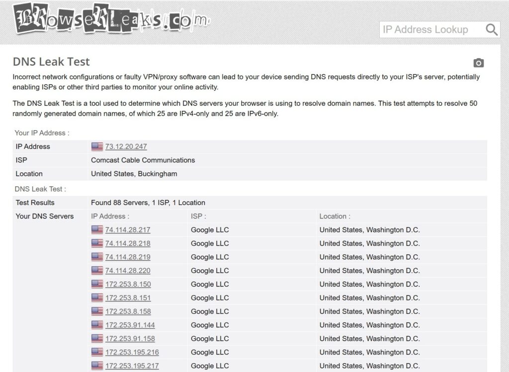 Результаты проверки IP через PixelScan и BrowserLeaks